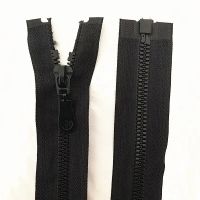 2pcs 5# 25-70cm black  detachable resin zipper opening opening automatic ecological locking plastic zipper for sewing suit