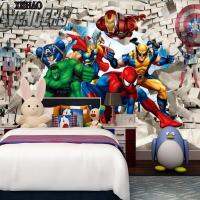 Customized size 3D stereo cartoon childrens room boy PVC waterproof silk wallpaper mural bedroom comics