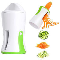 Spiralizer มือถือเครื่องตัดผักเครื่องตัดมันฝรั่งเกลียวอเนกประสงค์,ที่ตัดผักกันลื่นมือถือ Spiralizer มือถือสำหรับเครื่องตัดผักที่หั่นผักพลาสติกในบ้าน