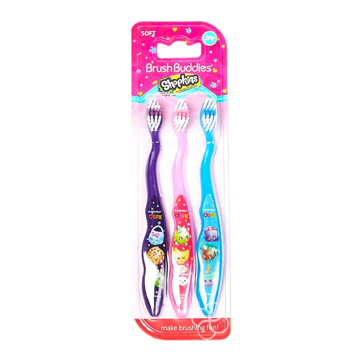 Kids Brush Buddies Barbie/CareBear/Shopkins/Hot Wheels Toothbrush Soft 3s |  Lazada PH