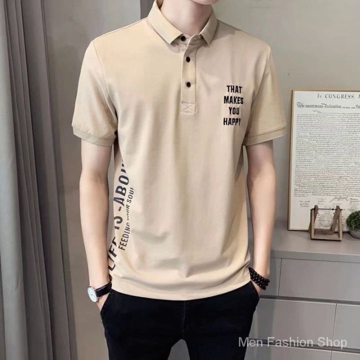 โปโล-เสื้อโปโลผู้ชาย-เสื้อยืดแขนสั้นปักลายคุณภาพสูงsc5706-qc7311633