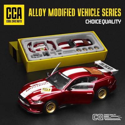 {“》 -- CCA 1:42 2018ฟอร์ดรุ่น Mustang GT ของเล่นอัลลอยโมเดลรถยนต์ชุดส่วนประกอบอัลลอยแข่งรถบังคับสไตล์ที่เหมาะสม