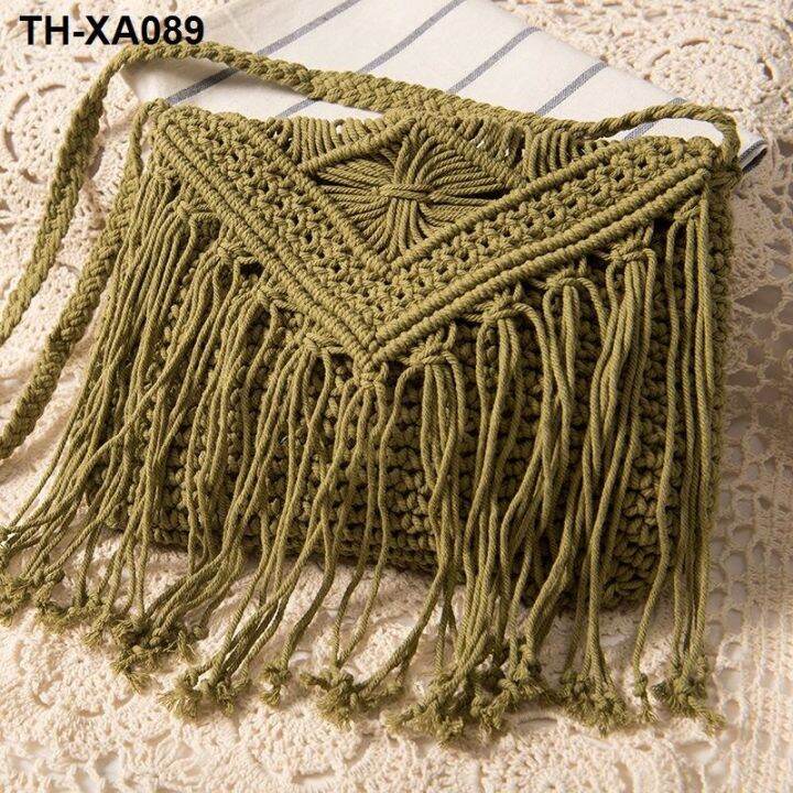 ใหม่-tassel-messenger-shoulder-cotton-woven-beach