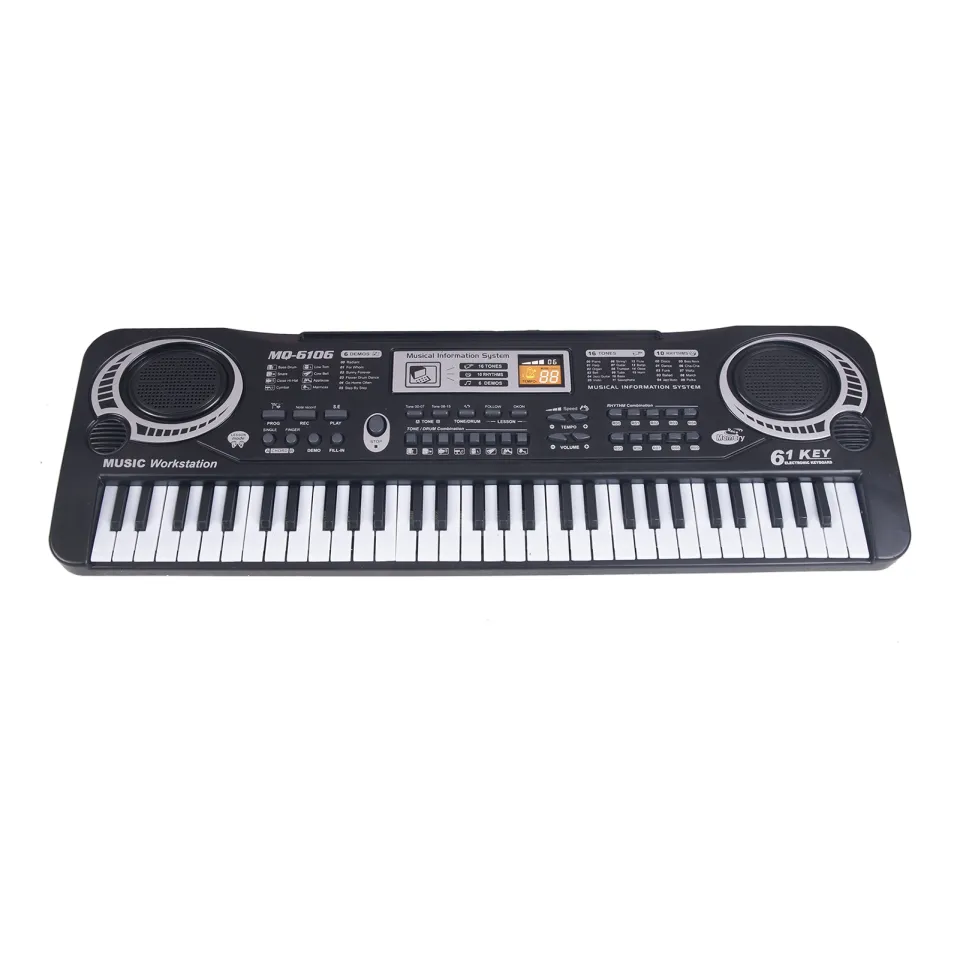 Black 61 Key Music Electronic Keyboard Electric Digital Piano