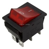 Holiday Discounts 5Pcs / Lot KCD4-202N Perforate 26 X 22 Mm 6 Pin ON - ON Boat Rocker Switch Power Switch With 220V Light