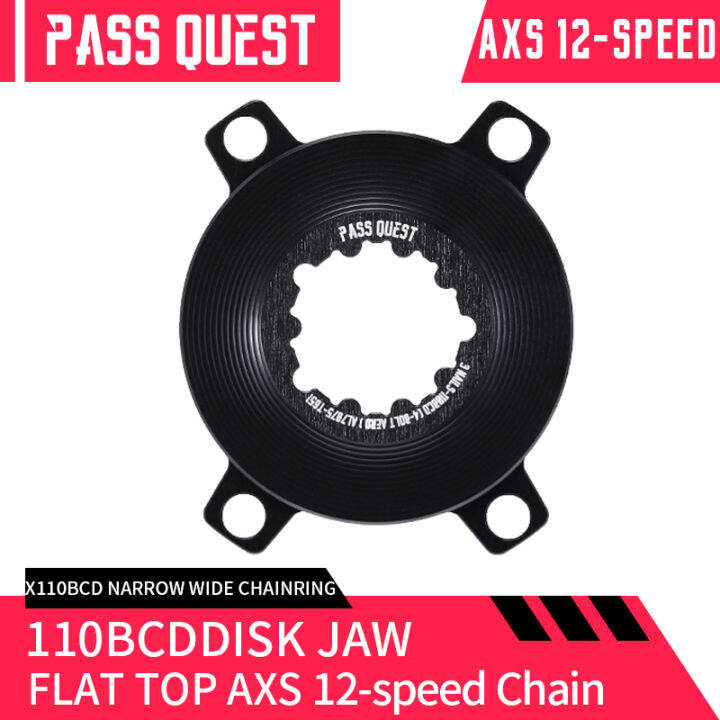 pass-quest-110bcd-flat-top-axs-chainring-แคบกว้างฟัน48t-58t-road-bike-chainwheel-ปิดแผ่นสำหรับ-sram-12spee-axs-crankset