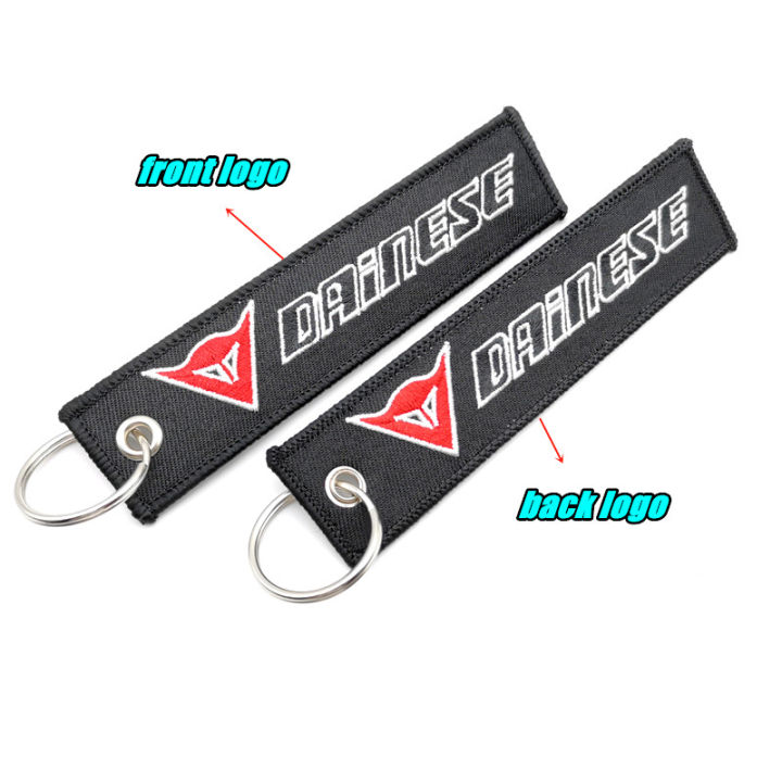 1-pc-dainese-racing-รถจักรยานยนต์พวงกุญแจพวงกุญแจเย็บปักคอลเลกชัน-keyring