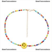 [ABOVE] Bohemia Colorful Beads Smile Face Pendant Choker Necklace Clavicle Jewelry Gift [16ID]