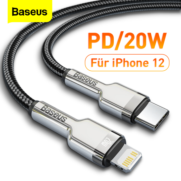 Baseus PD 20W Cable USB C to Lightning Cable for iPhone 14 13 Pro Max ...