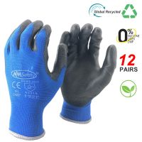 24Pieces/12 Pairs Safety Garden Mechanic Gloves or Men Rubber Security