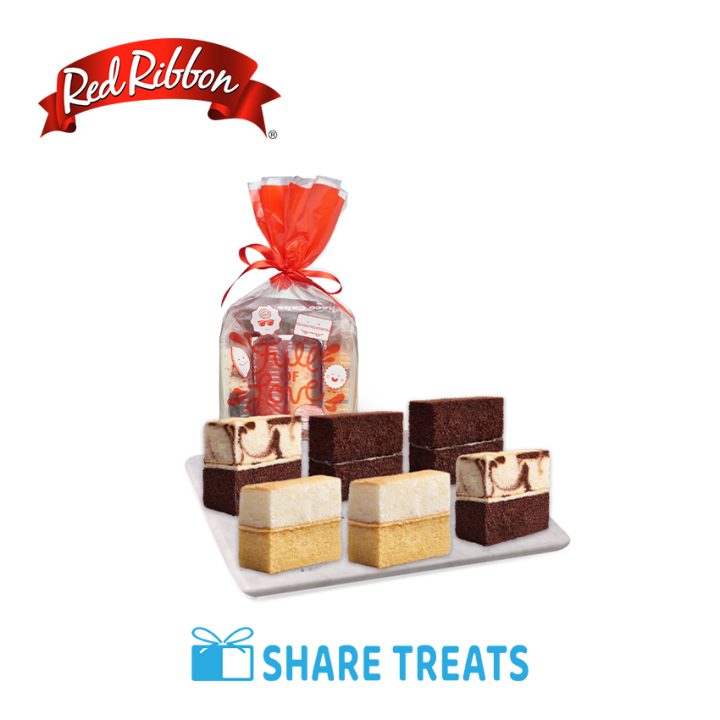 Red Ribbon Cake Slice 6pcs (SMS eVoucher) Lazada PH