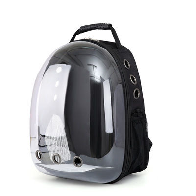 Pet Backpack Large Capacity-Transparent Black