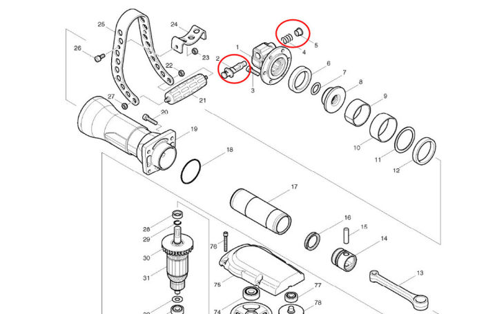 ตัวล็อคดอก-จับดอก-แย็ก-มากีต้า-makita-hm1305-hm1306-b13