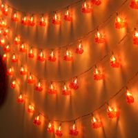 [New Year Products]1.5 Meter Red Chinese Knot Lantern Spring Festival LED String Lights / Battery Powered Copper Wire Starry Fairy Lights / Waterproof Indoor Led String Lights / Decorative Night Light For Christmas New Year