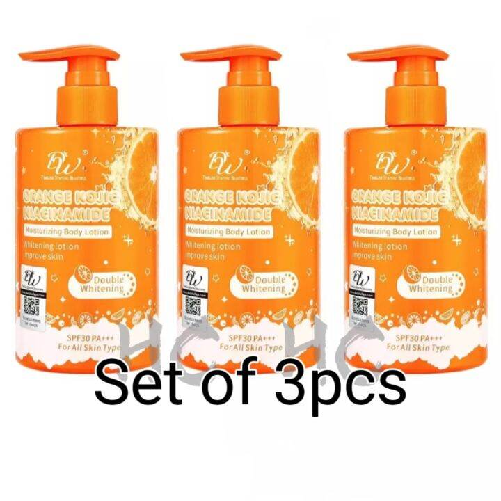 SQH 【Set of 3pcs】300ml DW Orange Kojic Niacinamide SPF30 PA+++ Body ...