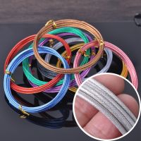 1Roll 2Meters 2mm 12gauge Colorful Carved Aluminium Soft Metal Crafts Beading Wire for Jewelry Making DIY Supplies Findings