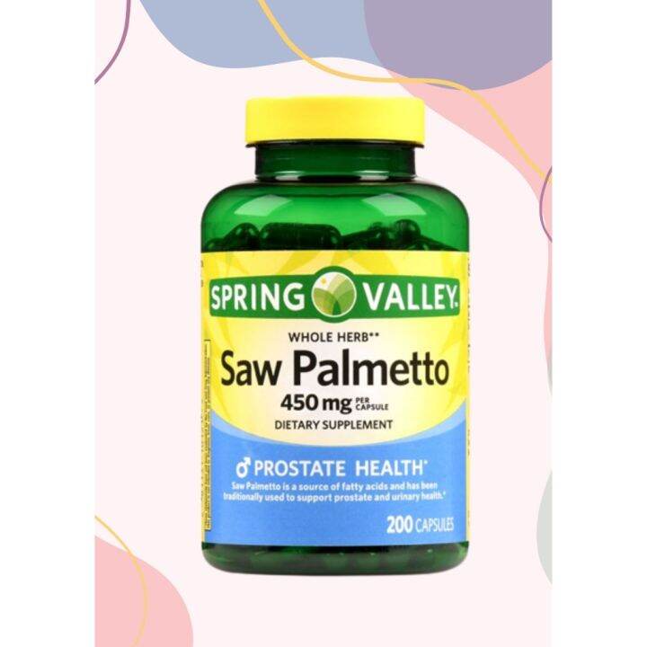 Spring Valley Whole Herb Saw Palmetto Dietary Supplement 450 mg 200
