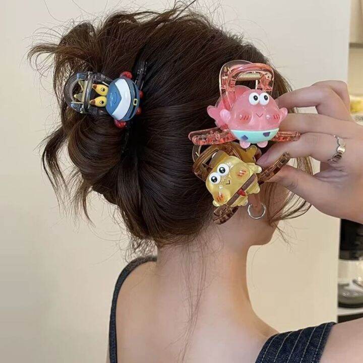 GDGDG Cartoon Hair Claws SpongeBob Patrick Star Hair Clips Cute Octopus Brother Claw Clips for