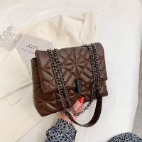 Embroidery Thread Handbags Womens Sewing Thread Shoulder Bag Luxury Pu Leather Crossbody Bag Quilted Chain Female Messenger Bag