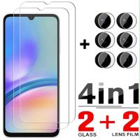 4in 1/2IN 1กระจกนิรภัยสำหรับ Samsung Galaxy A05ปกป้องหน้าจอฟิล์มเลนส์กล้องถ่ายรูปบน Samsung Galaxy A05S แก้วป้องกัน