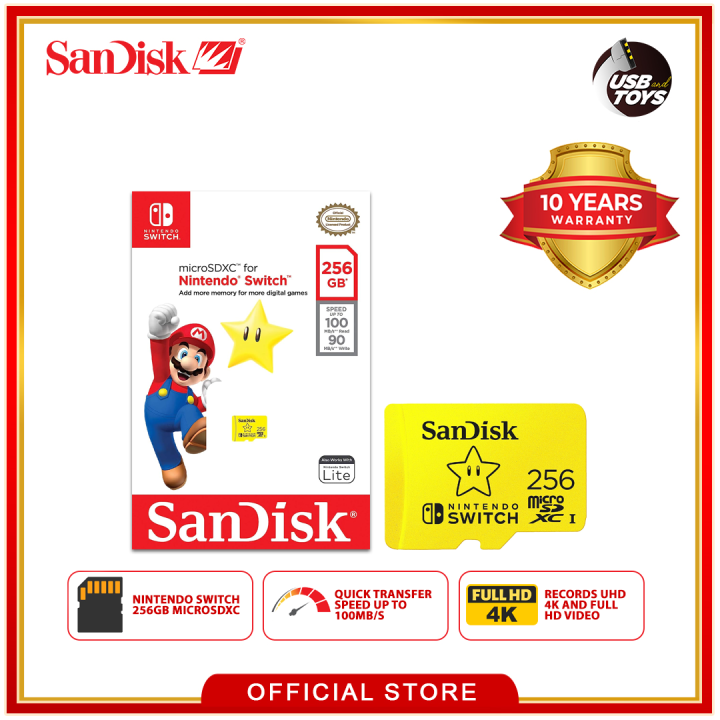 Nintendo Switch Memory Card 256GB MicroSDXC UHSI SDSQXAO256G Lazada PH