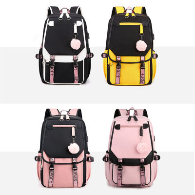 W/ Backpack Rucksack Port Waterproof Girls Bag Oxford Women