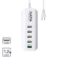 ปลั๊ก USB 5 ช่อง DATA รุ่น USB ขนาด 1.2 เมตร สีขาว -- EU 26 --