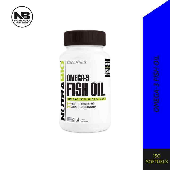 Nutrabio OMEGA3 FISH OIL 150 Softgels Lazada PH