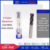 ZCC CT GM-4W ล็อต 4Flutes ก้านตรงหยาบขอบรูปคลื่น End Mills D6.0 ~ D20.0 CNC Milling Cutter เครื่องมือตัดสําหรับโลหะ