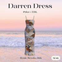 SE46 - Darren Dress ชุดเดรส พิมลาย ผ้าตะข่าย