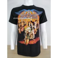 (พร้อมสต็อก) Aerosmith 100 cotton ROCK band T-Shirt