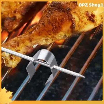 Stainless Steel Grill Clip Meat Thermometer Probe Clip Holder Ambient  Temperature Readings BBQ Oven Grill Clip