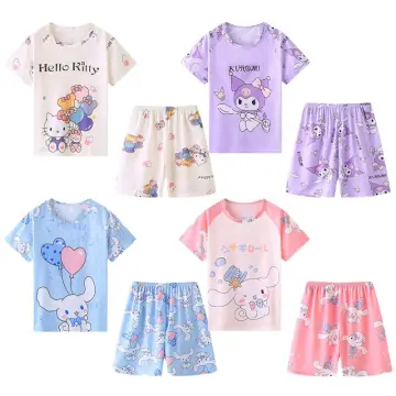 Cute Hello Kitty Cotton Pajamas Women's Summer Short-sleeved Shorts New  High-end Home Service Two-piece Set For Women