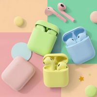 TWS Wireless Headphones Bluetooth V5.0 Stereo Sound Earphones Earbuds with Charging Case, Built-in Mic Headset Macaron Colorful