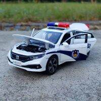 1: 32 Civic car sound light echo siren metal car model toy