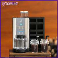 QUANSEN 1ชุด1:12 dollhouse Miniature Coffee Maker แก้วกาแฟถ้วยเก็บกล่องกาแฟเครื่องตกแต่งบ้านของเล่นตุ๊กตาบ้านอุปกรณ์เสริม