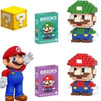 Mario Bros Building Blocks Anime Game Character Luigi Pikachu Assembled Model building block Dolls Toys Children Birthday Gifts