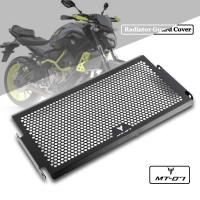 หม้อน้ำรถจักรยานยนต์ Protector Grille Grill Guard ฝาครอบป้องกันสำหรับยามาฮ่า MT 07 MT-07 MT07 FZ07 FZ 07 XSR700 2014-2017เหล็กสเตนเลสสีดำ