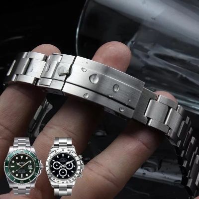 สายนาฬิกาข้อมือสำหรับ Rolex SUBMARINER DAYTONA แท่งสแตนเลสสตีล Arc Edge Watch Accessorie นาฬิกาข้อมือสำหรับผู้ชายสายรัดเปลี่ยนแทนนาฬิกาข้อมือ CarterFa