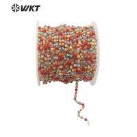 WT-RBC153 New 2020 Autumn design colorful beads necklace chain tiny 2mm spacer beads miyuki chain women jewelry design diy chain