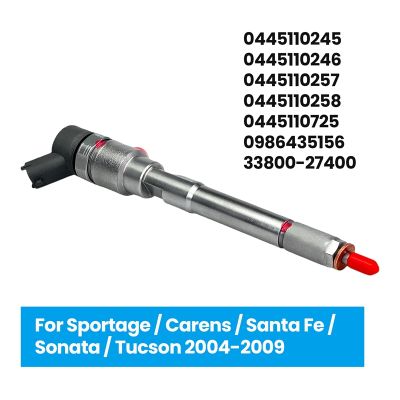 ใหม่ CRDi หัวฉีดน้ำมันเชื้อเพลิงดีเซล33800-27400 0445110245สำหรับ Hyundai Kia Santa Fe Sonata Tucson s. Portoage CARENS 2004-2009