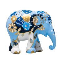 Elephant Parade Patchie Indigo (10cm-75cm) Original Elephant Parade Statue Handmade, งานทำมือรูปปั้นช้างสีสันสดใส