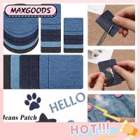 MAXG 4Pcs เครื่องแต่งกาย กางเกง เย็บผ้า เตารีด แพทช์ผ้า ข้อเข่า กางเกงยีนส์ DIY