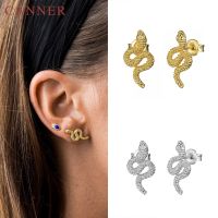 【When the flowers bloom】 Gold Silver Color PunkStud Earrings For Women Simple 925Silver Studs Female FashionJewelry