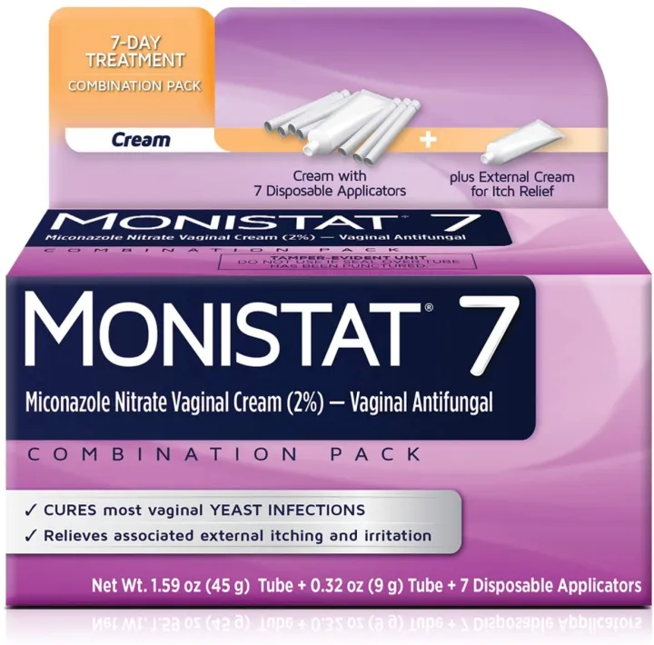 Monistat 7 Day Yeast Infection Treatment Combination Pack, Cream ...