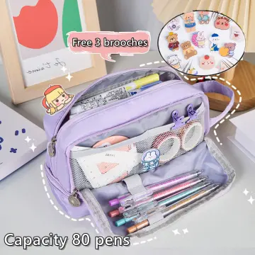 Shop Pencil Case Girls Purple with great discounts and prices