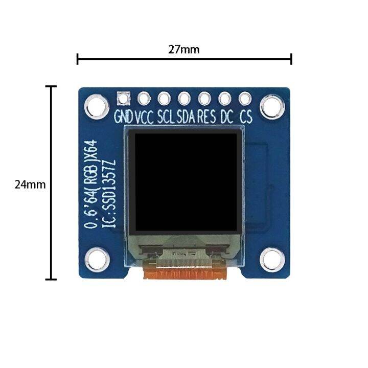 จอแสดงผล-oled-สี0-6นิ้ว64x64การแสดงสีที่เน้น-ssd1357-rgb