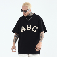 Summer Men High Quality T-Shirt Print Fog Tide Short Sleeve Unisex Clothing Oversized Size Leisure Round Neck Streetwear