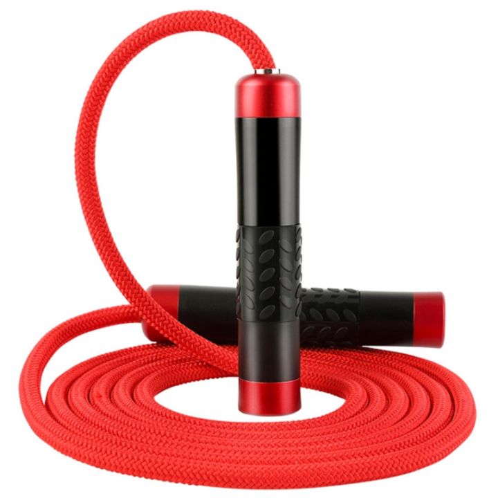 adjustable-weighted-jump-rope-ball-bearing-weavon-cable-foam-handle-for-home-gym-crossfit-workouts
