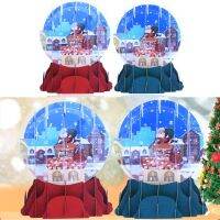 3D Snow Globe Christmas Cards Xmas Pop Up 3D Christmas Greeting Cards Xmas Holiday Greeting Presents Cards with Envelope